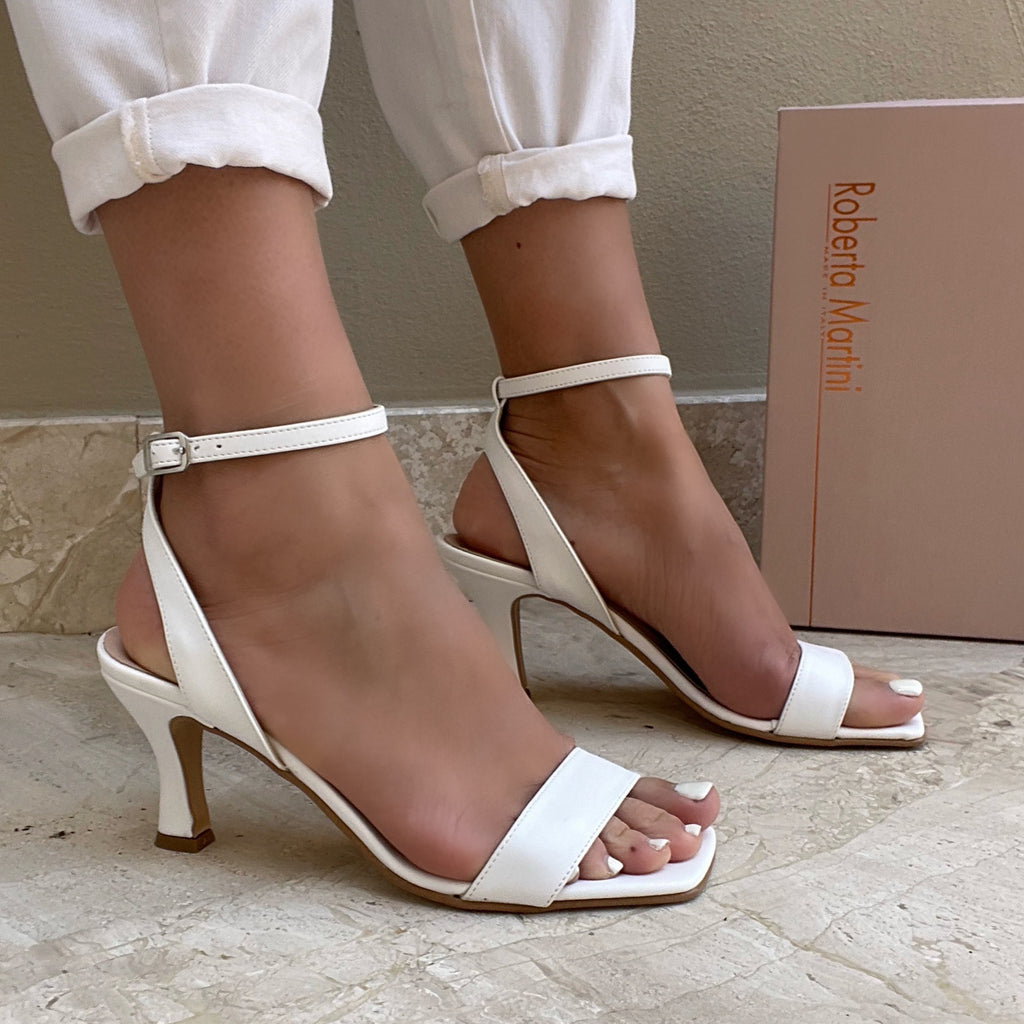 Mina Sandal with White Strap