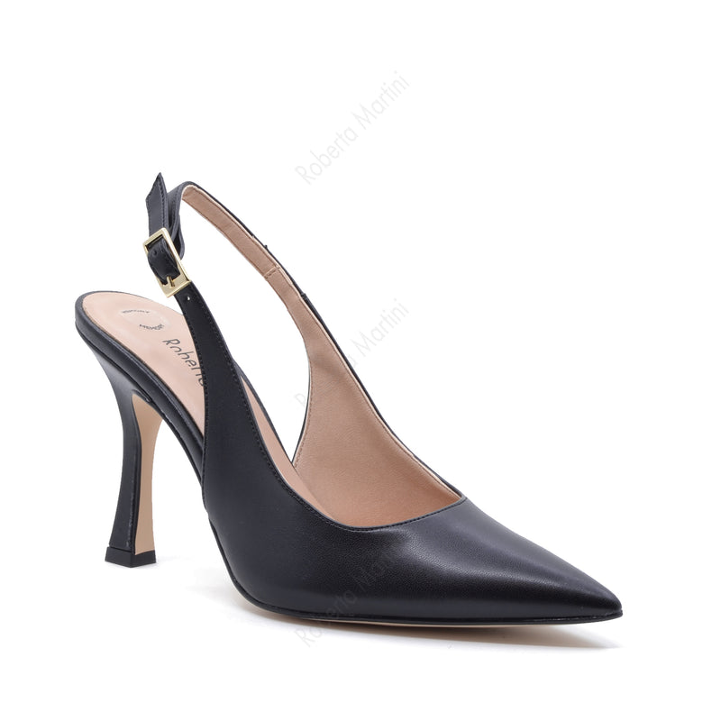 Décolleté Slingback con Cinturino Jennifer Nero