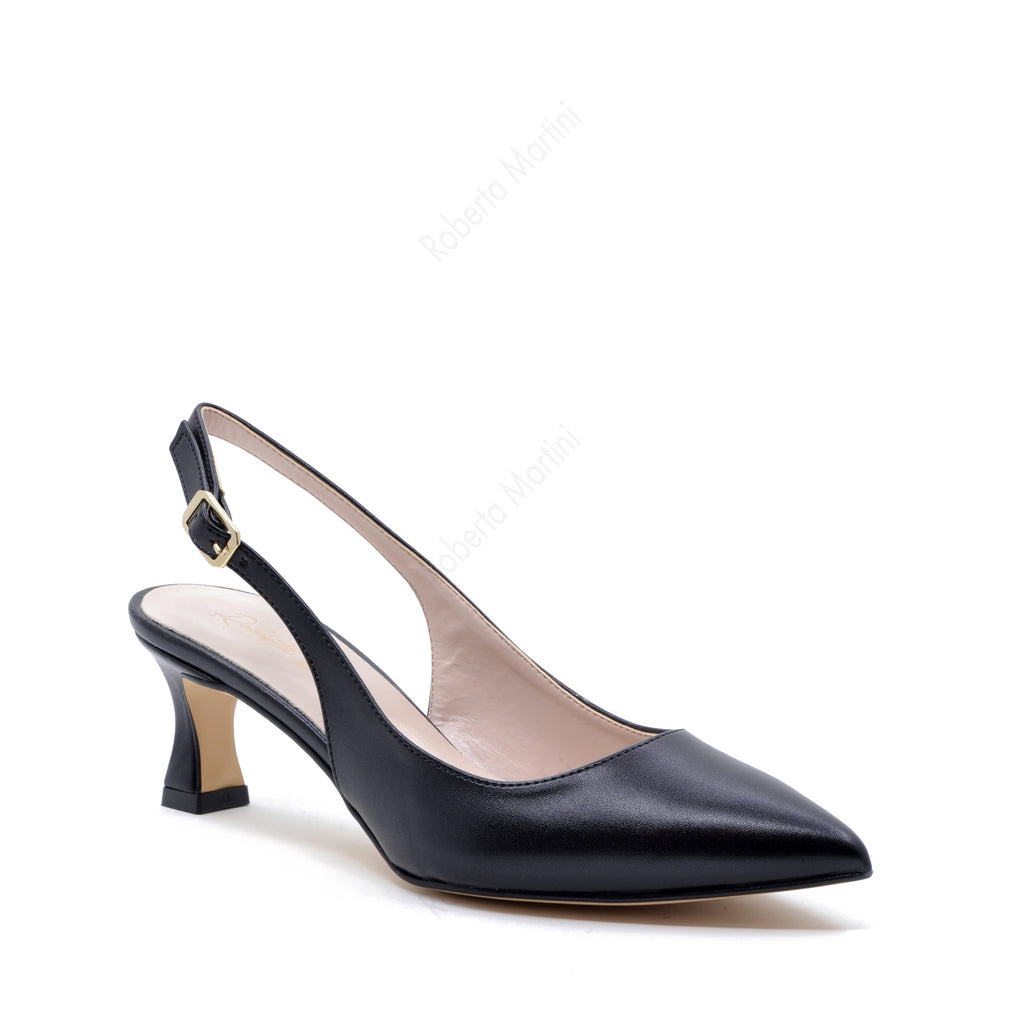 Décolleté Slingback con Cinturino Delia Nero