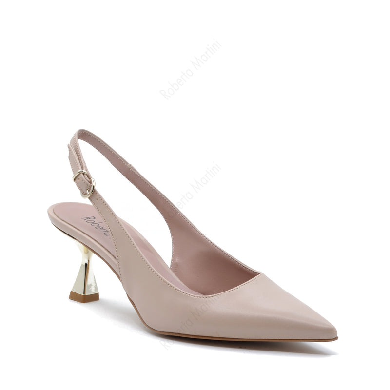 Décolleté Slingback con Cinturino Julie Beige