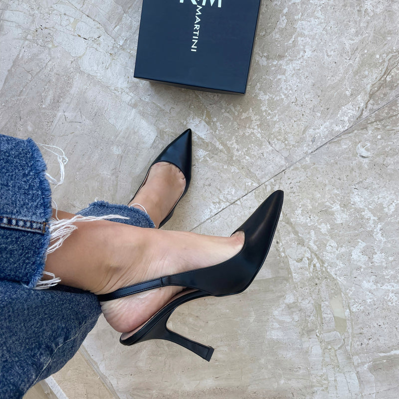 Décolleté Slingback con Cinturino Jennifer Nero