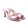 Mule Ibiza Nappa Pink Metal