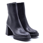 Maggie Ankle Boot in Black Leather