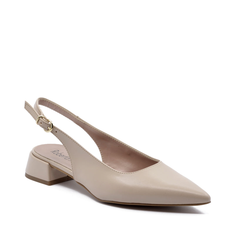 Alice Décolleté Ballerina with Beige Strap